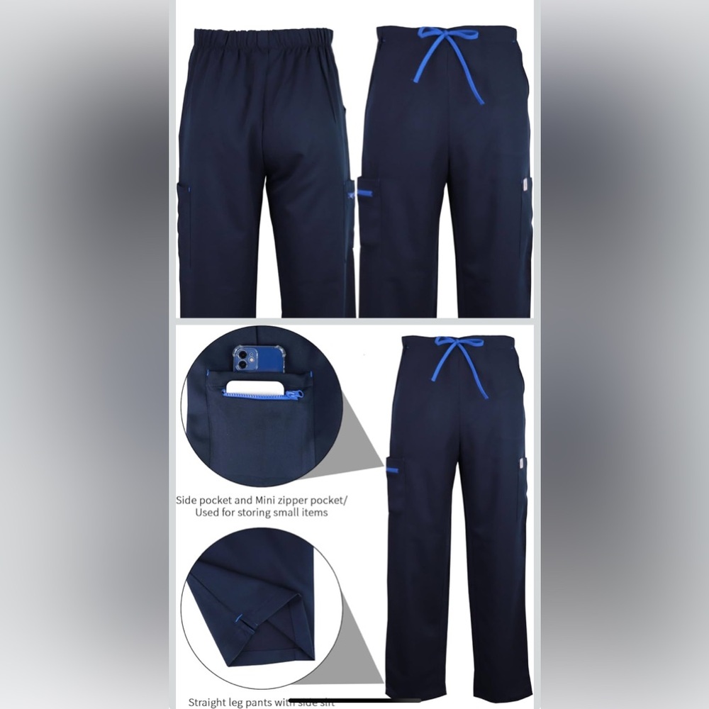 Unisex Navy Blue Joggers with Pockets